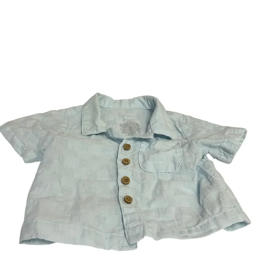 Cloud Island light blue sz 3-6 months 2 piece short set